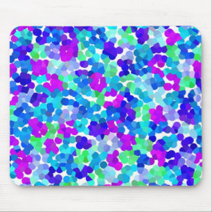 Cute blue aqua violet pinkies pattern mouse pad