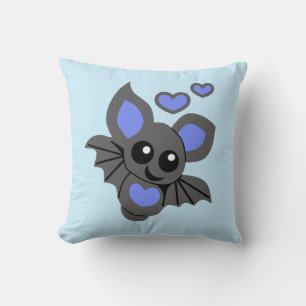 Cute Blue Baby Bat Cushion
