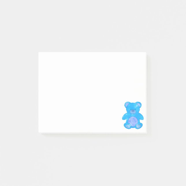 Cute Blue Baby Bear Custom  Post-it Notes (Front)