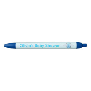 Cute Blue Baby Boy Bee Custom Baby Shower Ink Pen