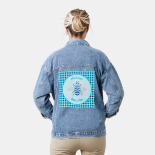 Cute Blue Baby Boy Bee Custom Denim Jacket