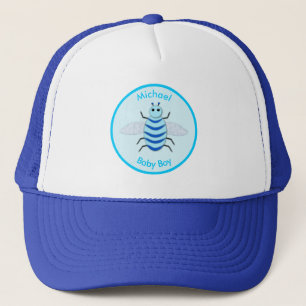 Cute Blue Baby Boy Bee Custom Trucker Hat