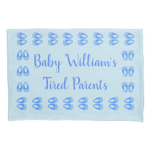 Cute Blue Baby Boy Bunny Feet Easter Custom Pillowcase