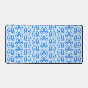 Cute Blue Baby Boy Bunny Feet Easter Patterned Desk Mat