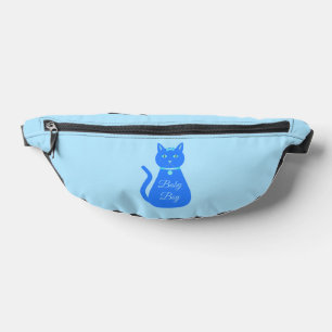 Cute Blue Baby Boy Cat Custom Bum Bags