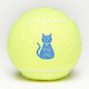 Cute Blue Baby Boy Cat Custom Tennis Balls