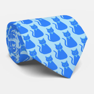 Cute Blue Baby Boy Cat Dad to Be Tie