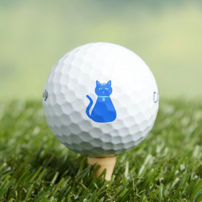 Cute Blue Baby Boy Cat Golf Balls (Insitu Tee)