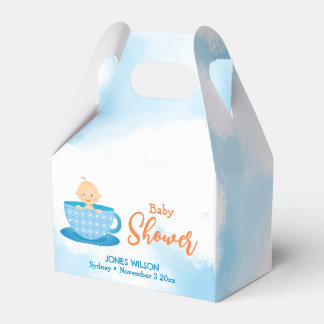 Cute Blue Baby boy Favour Boxes