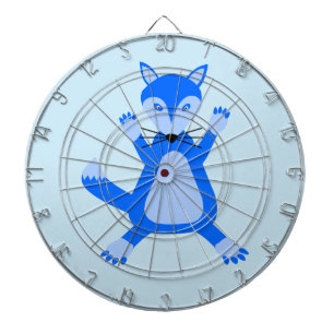 Cute Blue Baby Boy Fox Dartboard