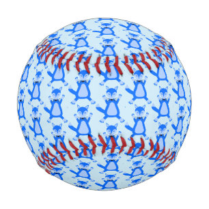 Cute Blue Baby Boy Fox Patterned Baseball