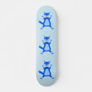 Cute Blue Baby Boy Fox Skateboard