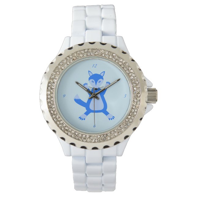 Cute Blue Baby Boy Fox Watch (Front)