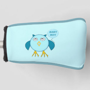 Cute Blue Baby Boy Owl Golf Putter Cover