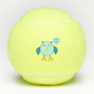 Cute Blue Baby Boy Owl Tennis Balls