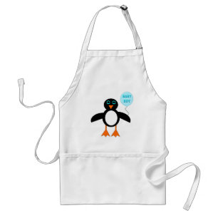 Cute Blue Baby Boy Penguin Cooking Apron