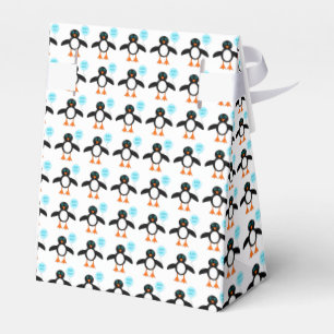 Cute Blue Baby Boy Penguin Favour Box