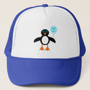 Cute Blue Baby Boy Penguin Hat