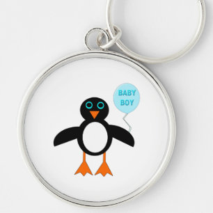 Cute Blue Baby Boy Penguin Keychain