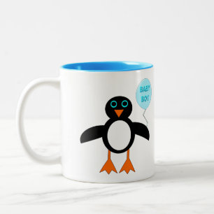 Cute Blue Baby Boy Penguin Mug