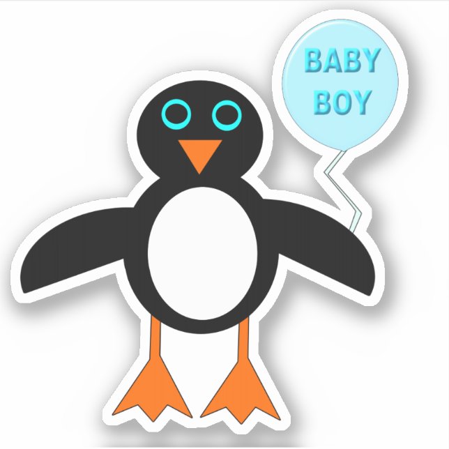 Cute Blue Baby Boy Penguin Shaped (Front)