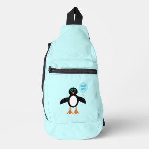 Cute Blue Baby Boy Penguin Sling Bag