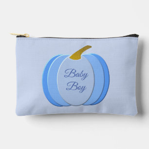 Cute Blue Baby Boy Pumpkin Custom Accessory Pouch