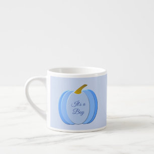 Cute Blue Baby Boy Pumpkin Custom Espresso Cup