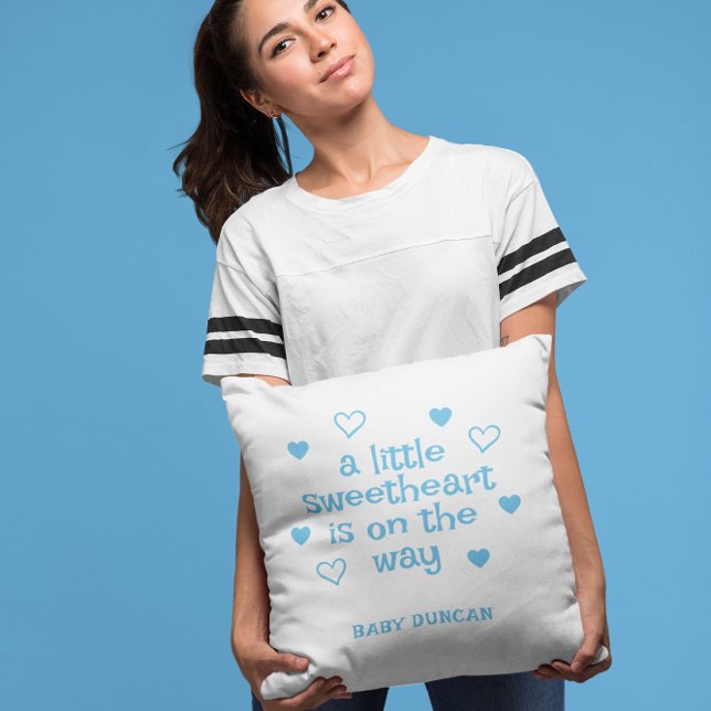 Cute Blue Baby Boy Shower Cushion (Creator Uploaded)