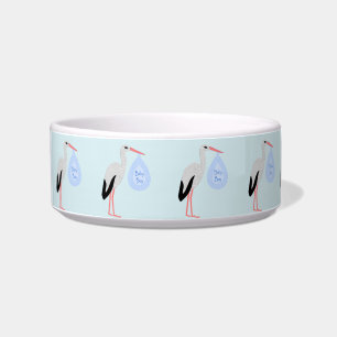 Cute Blue Baby Boy Stork Bowl