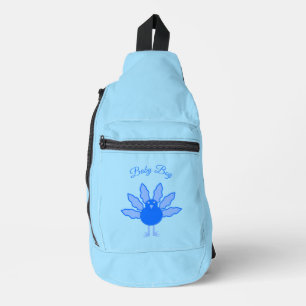 Cute Blue Baby Boy Thanksgiving Turkey Custom Sling Bag