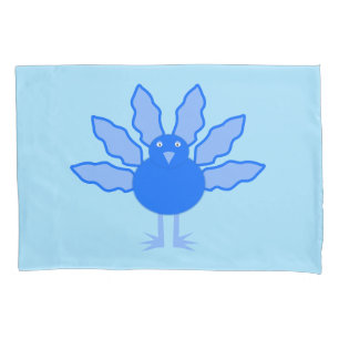 Cute Blue Baby Boy Thanksgiving Turkey Double Side Pillowcase