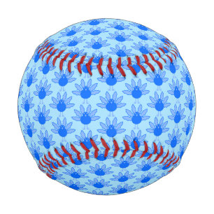Cute Blue Baby Boy Thanksgiving Turkey Patterned Baseball