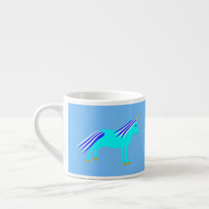 Cute Blue Baby Boy Unicorn Espresso Cup