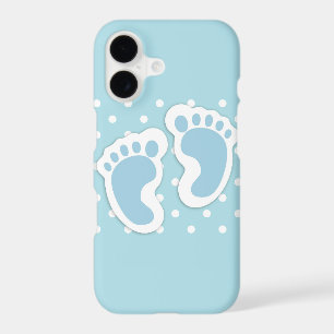 Cute Blue Baby Boy's Feet Illustration