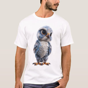 Cute Blue Baby Raptor Falcon Bird Men T-Shirt