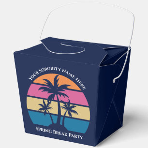 Cute Blue Beach Party Palm Trees Fortune Favour Box