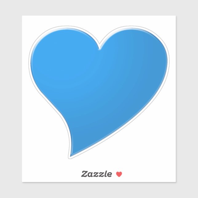 Cute blue big heart modern (Sheet)