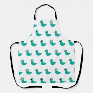Cute blue bird apron