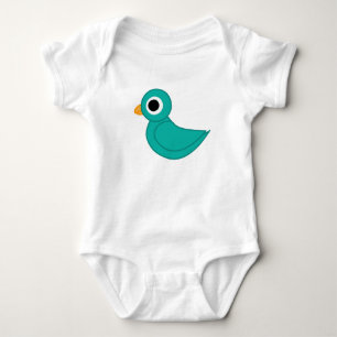 Cute blue bird baby bodysuit