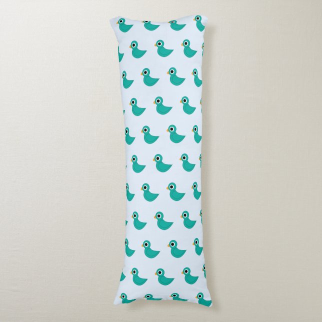 Cute blue bird body cushion (Front Vertical)