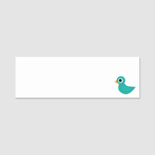 Cute blue bird name tag