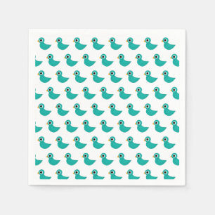 Cute blue bird napkin