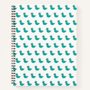 Cute blue bird notebook