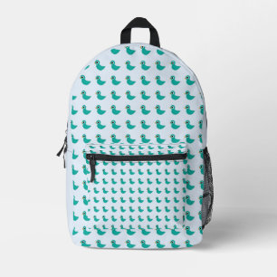 Cute blue bird printed backpack