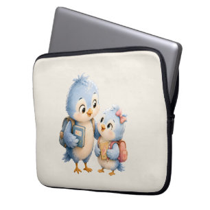 Cute Blue Bird Tech Organiser Bag