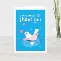 cute blue birds love very special thank you!