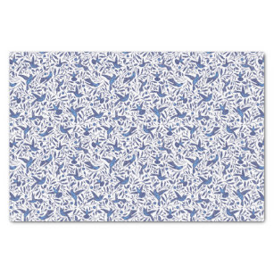 Cute Blue Birds Pattern Tissue Paper
