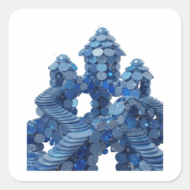 Cute Blue BLUE CASTLE Label Design (Front)