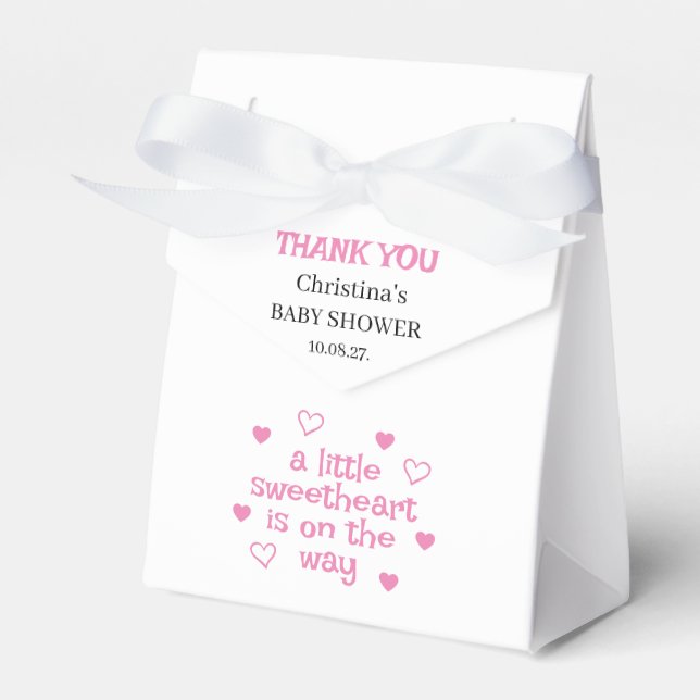 Cute Blue Boy Baby Shower Favour Box (Front Side)